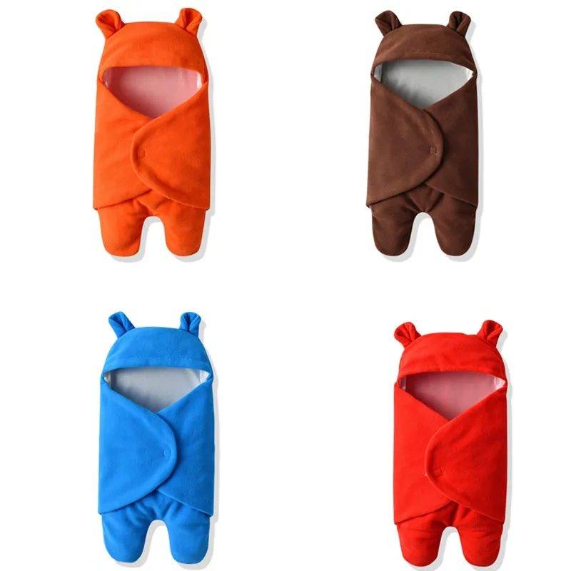 Спальный мешок для младенцев Осень Зима теплый плюшевый детский мультяшный