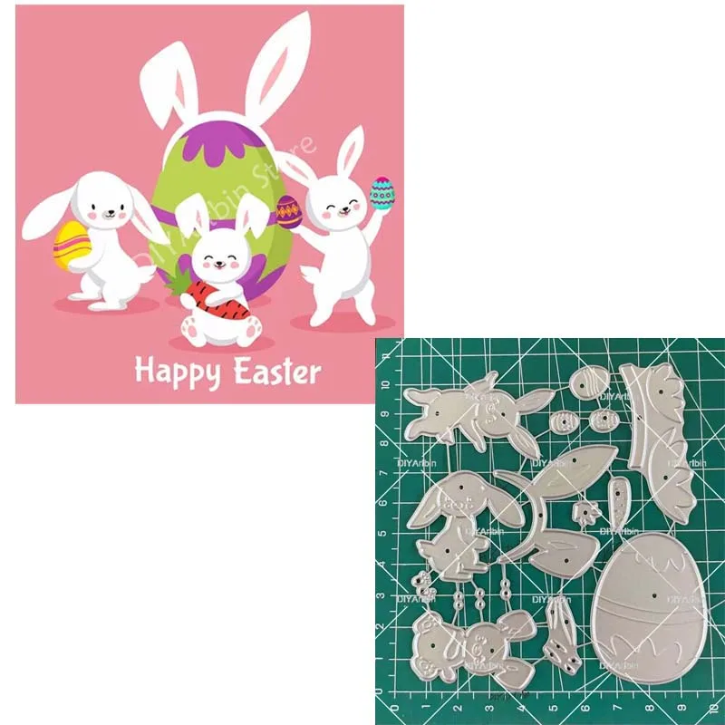 Easter Bunny Metal Fustelle Metalliche Per Scrapbooking Die Cuts For Paper Crafting Dies | Дом и сад