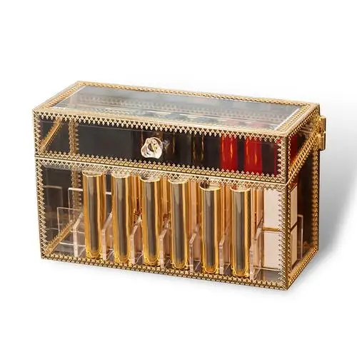 Коробка для косметики в стиле ретро органайзер губной помады металлическая