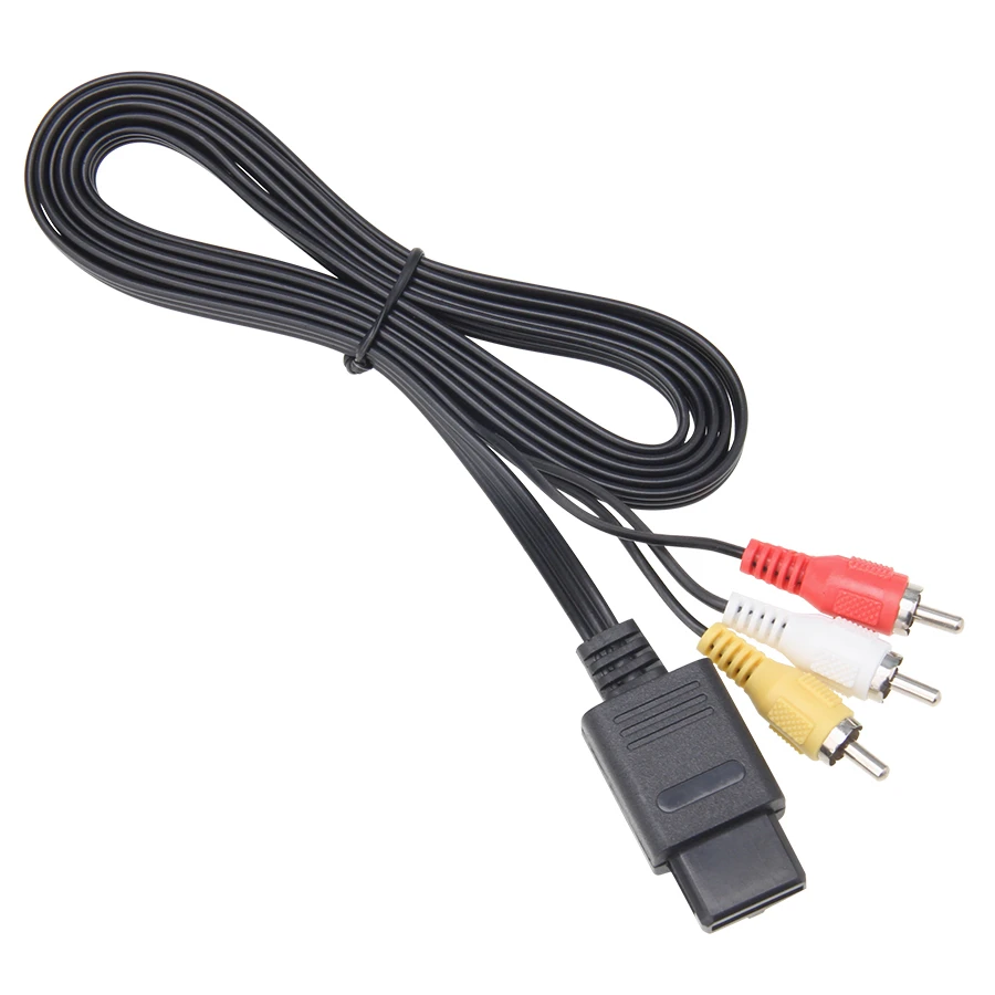 180 см в длину AV TV RCA видео шнур кабель для Nintendo 64 Game Cube N64 SNES GameCube NGC SFC | Электроника