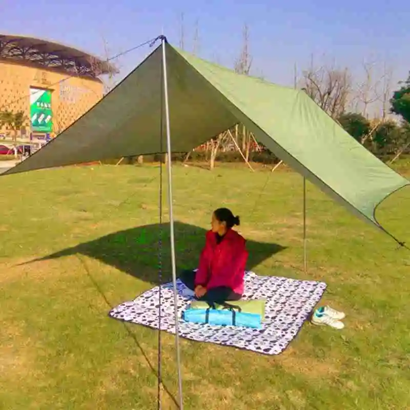 

Hiking Large Canopy Sunshade Beach Camping Tent Waterproof Ground Cloth Moisture-proof Mat Triangle Canopy Camping Accessories