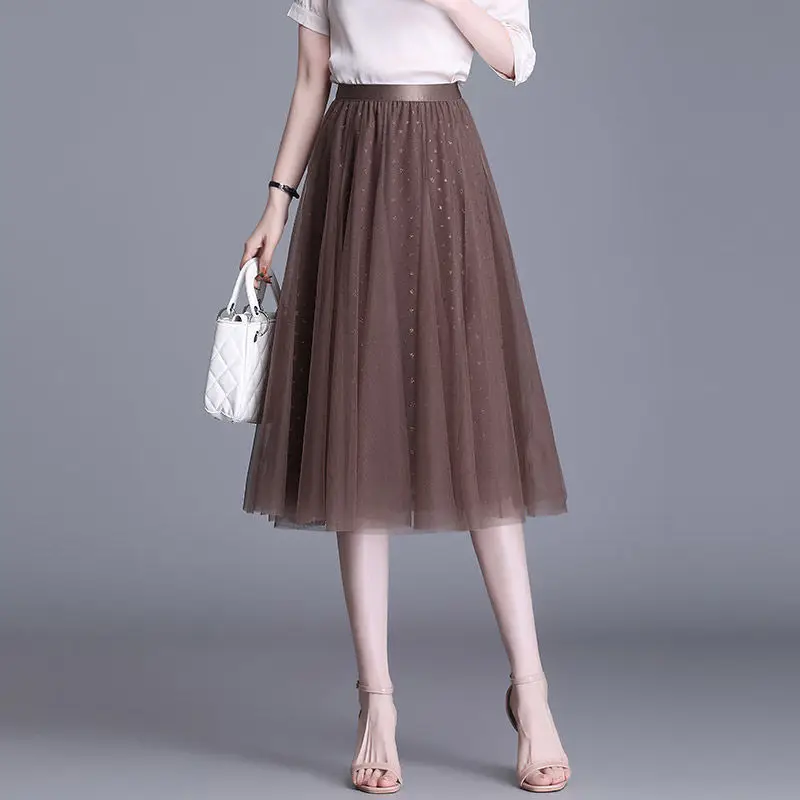 

Женская плиссированная юбка с высокой талией, однотонная Повседневная Свободная тонкая юбка, Y276, весна-лето 2021