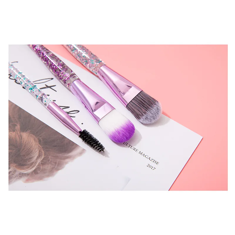 

Transparent Makeup Brushes Tool Set Cosmetic Powder Eye Shadow Foundation Blush Blending Beauty Make Up Brush Kit Tools