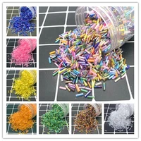 new multi color czech glass seed spacer beads austria crystal long tube beads for diy jewelry making