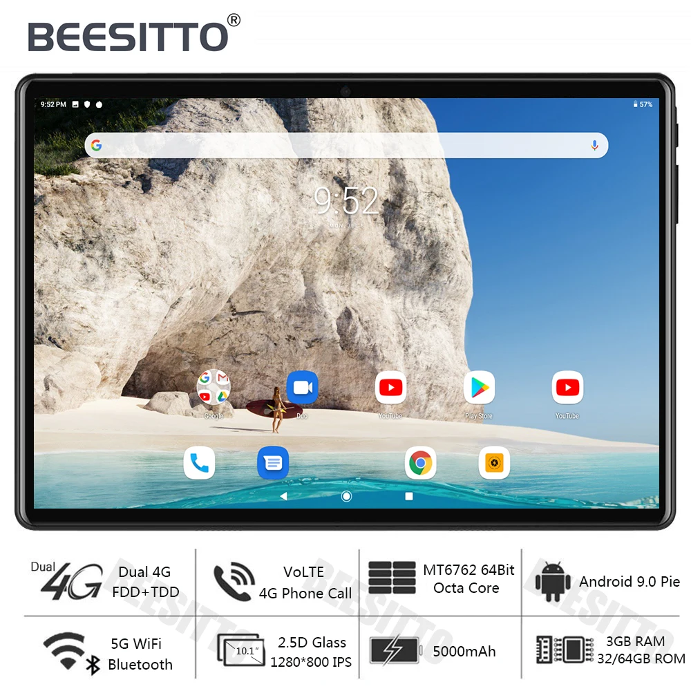 

Super 10 Inch Tablet Pc Octa Core RAM 3GB RAM 32/64GB ROM 1280*800IPS 4G LTE Phone Call Tab Wifi GPS Bluetooth Android Tablet