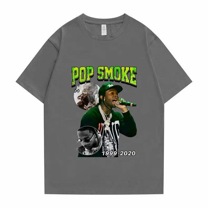 

Rip Pop Smoke Tshirt Short Sleeve Oversized Hip Hop Rapper Tee Men Comfortable T-shirt Rapper Men Women Hipster Cool T Shirts