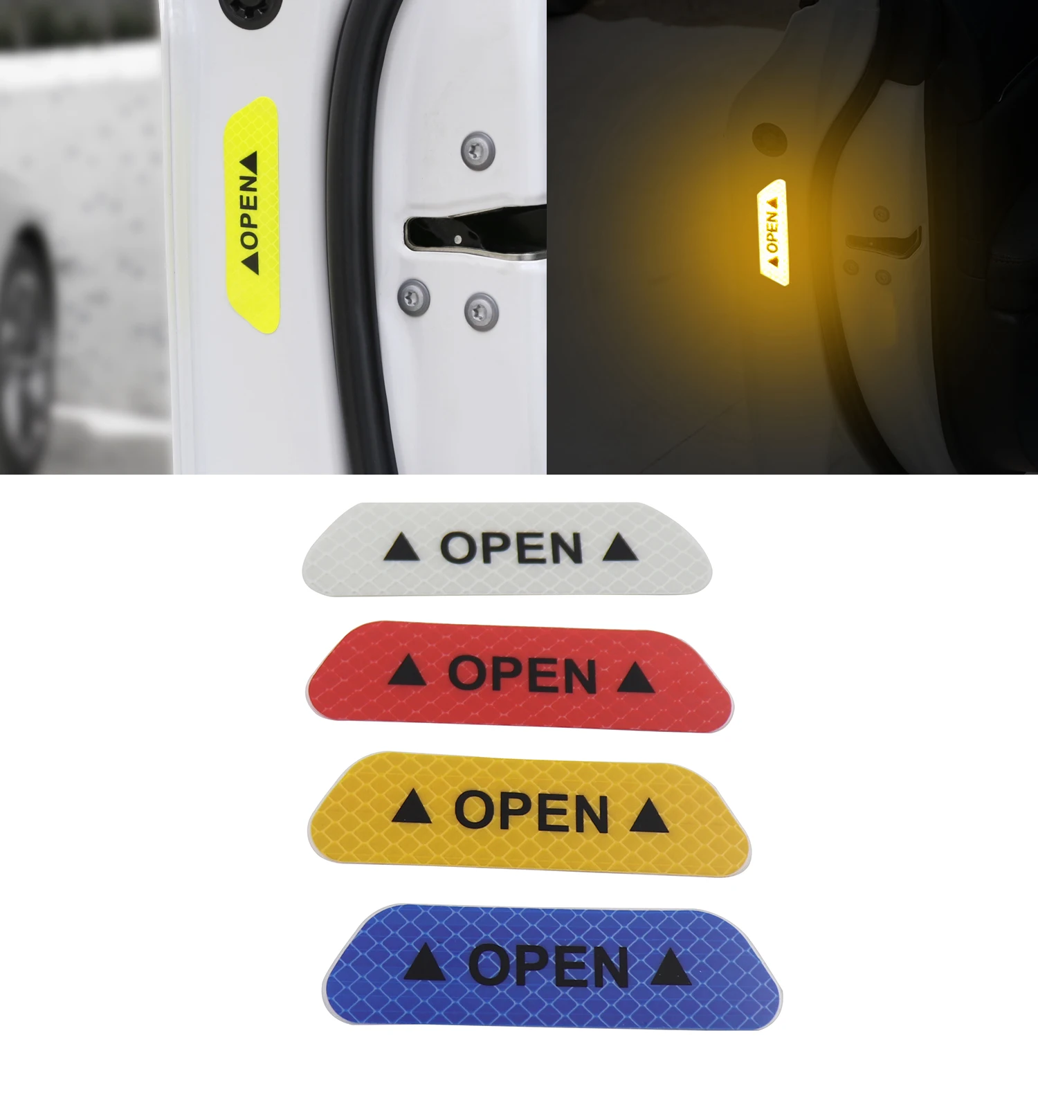 4 шт. светоотражающая лента с алмазным уровнем для открытых дверей