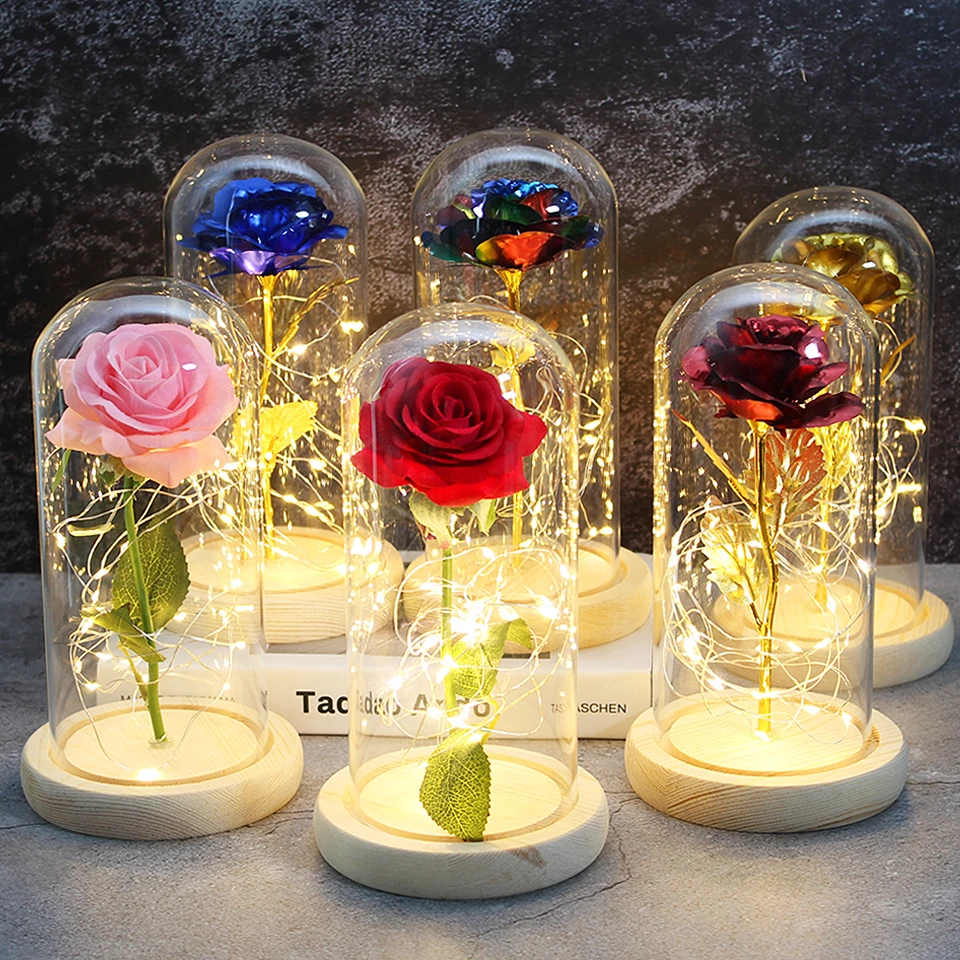 Розовая Красавица и чудовище красивые ночные светодиодсветодиодный светильники