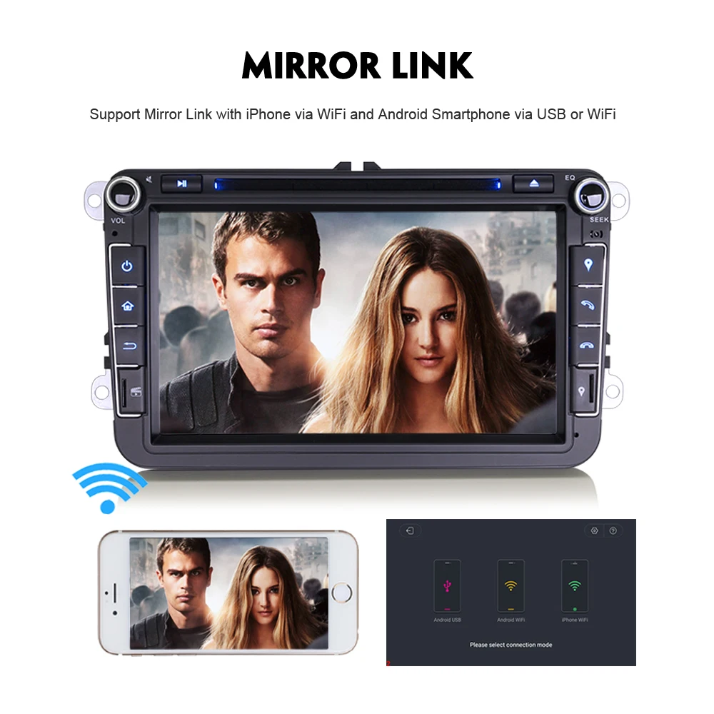 8&quot Car DVD GPS Navi Android 9.0 DAB Radio for VW Multivan T5 Passat B6 B7 RNS510 Golf MK5 MK6 Bluetooth Wifi Autoradio RDS | Автомобили