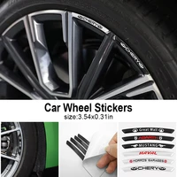 4pcs car wheel hub cap decal sticker waterproof for hyundai i30 santa fe 2016 i10 i20 i40 2020 2021 hb20 ix35 car accessories