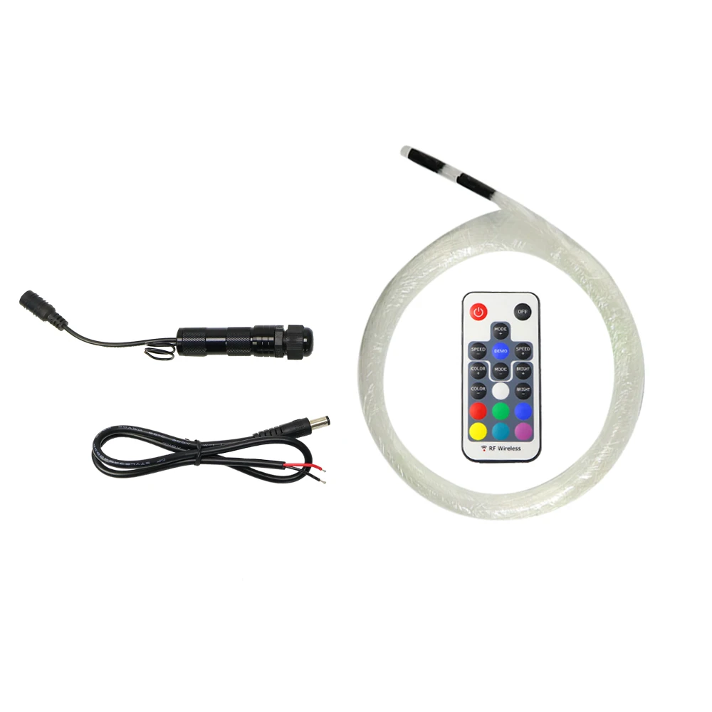 DC12V 2W RGB led волоконно-оптическое освещение 0,75 мм* 50 шт.* 2 м оптическое волокно для украшения автомобиля Звездные огни