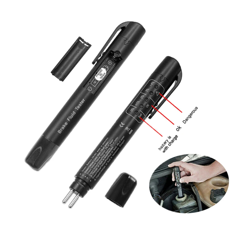 

1/2 Pcs Brake Fluid Tester Automotive Brake Fluid Oil Detection Test Pen Detector for DOT3 DOT4 DOT5.1 Auto Tester Tool