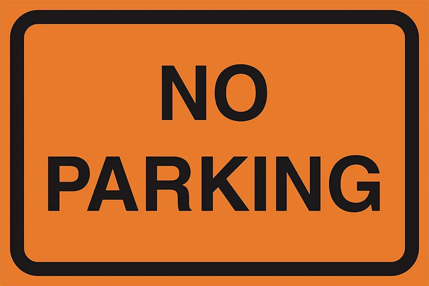 

Not Applicable Vintage Aluminum Tin Sign Retro No Parking Orange Road Street Driving Construction Area Zone Aluminum Metal Sign