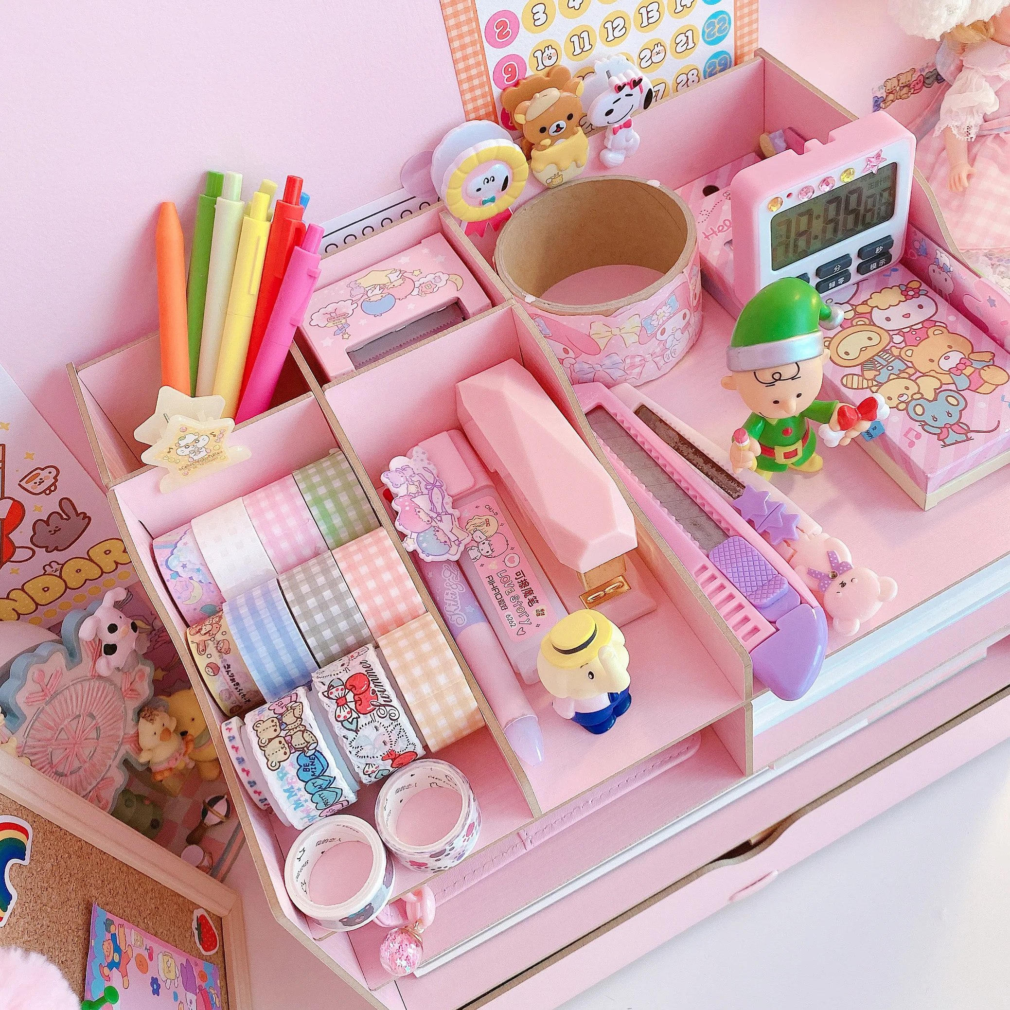 Многоярусная деревянная стойка для файлов многофункциональная креативная