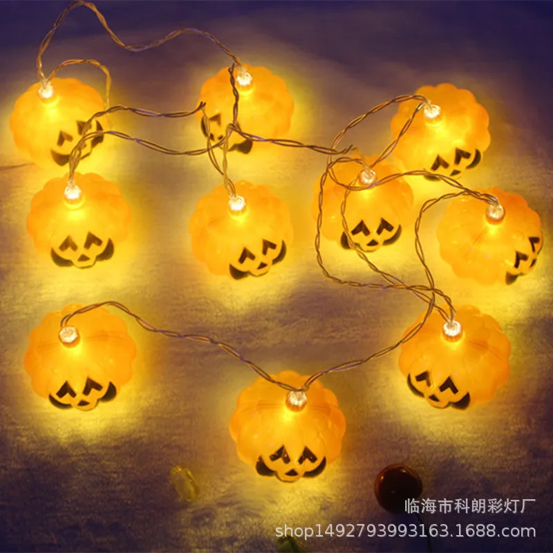 

Halloween Pumpkin Jack-O-Lantern Orange LED String Lights Festival Home Prop Decor for Halloween Party Decoration Jack Lanterns