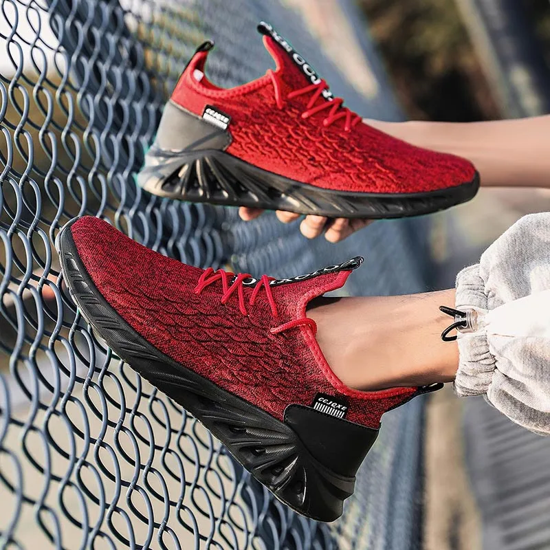 JIEMIAO Men Sneakers Fashion Breathable Running Shoes Outdoor Sport Comfortable Casual Couples Gym Mens Shoes Zapatos De Hombre