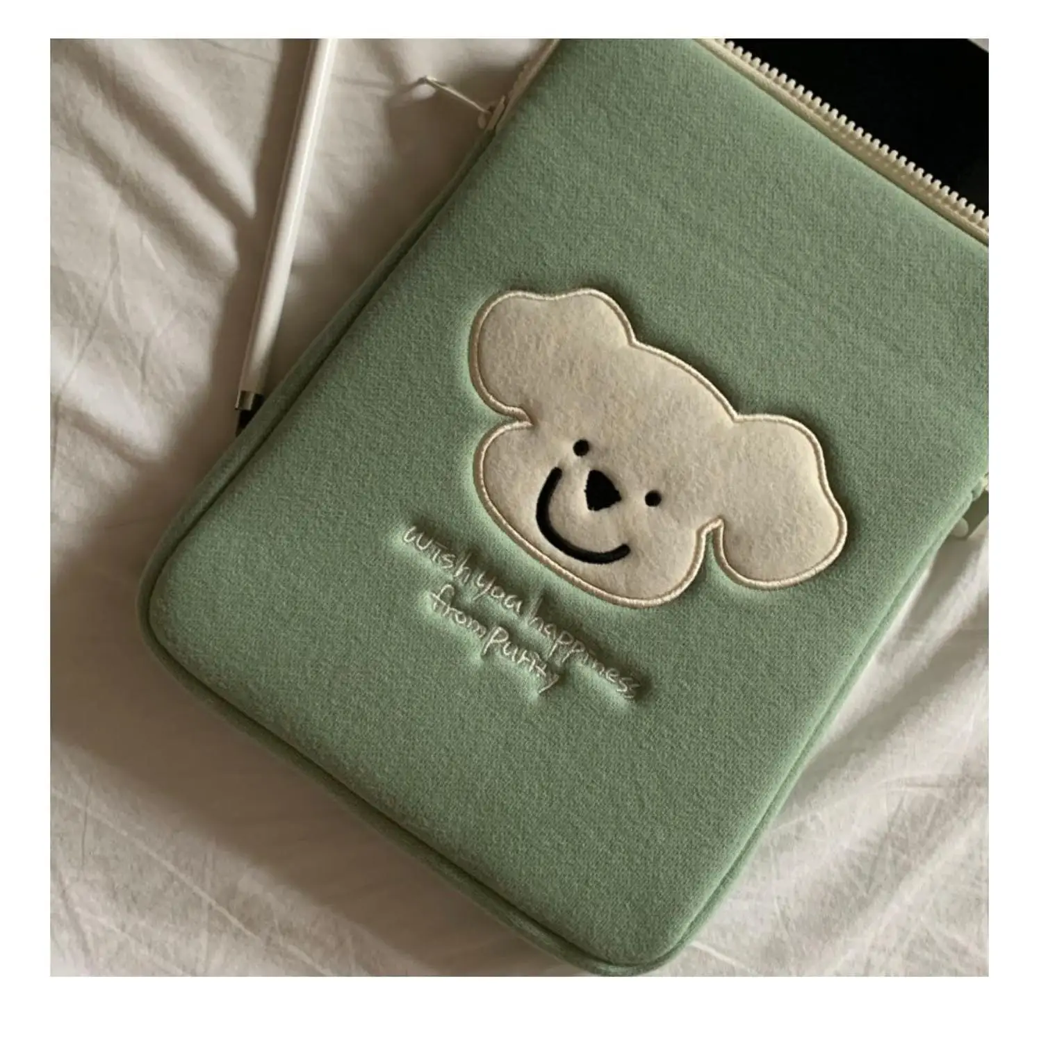 Чехол для планшета с вышивкой милого медведя из мультфильма ipad ноутбука 11 дюймов