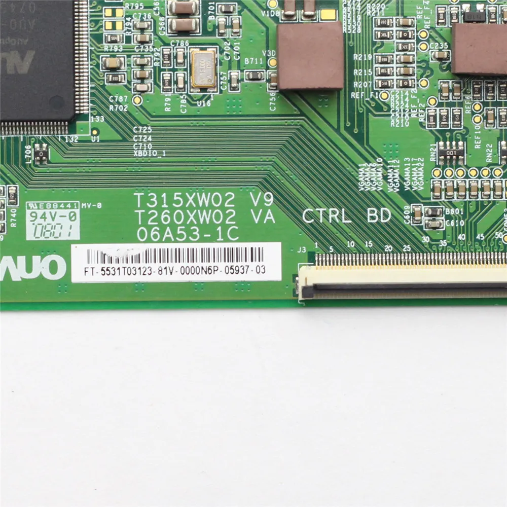 Т-контроллерная плата T315XW02 V9 T260XW02 VA CTRL BD 06A53-1C для профессионального тестирования панели отображения оригинал