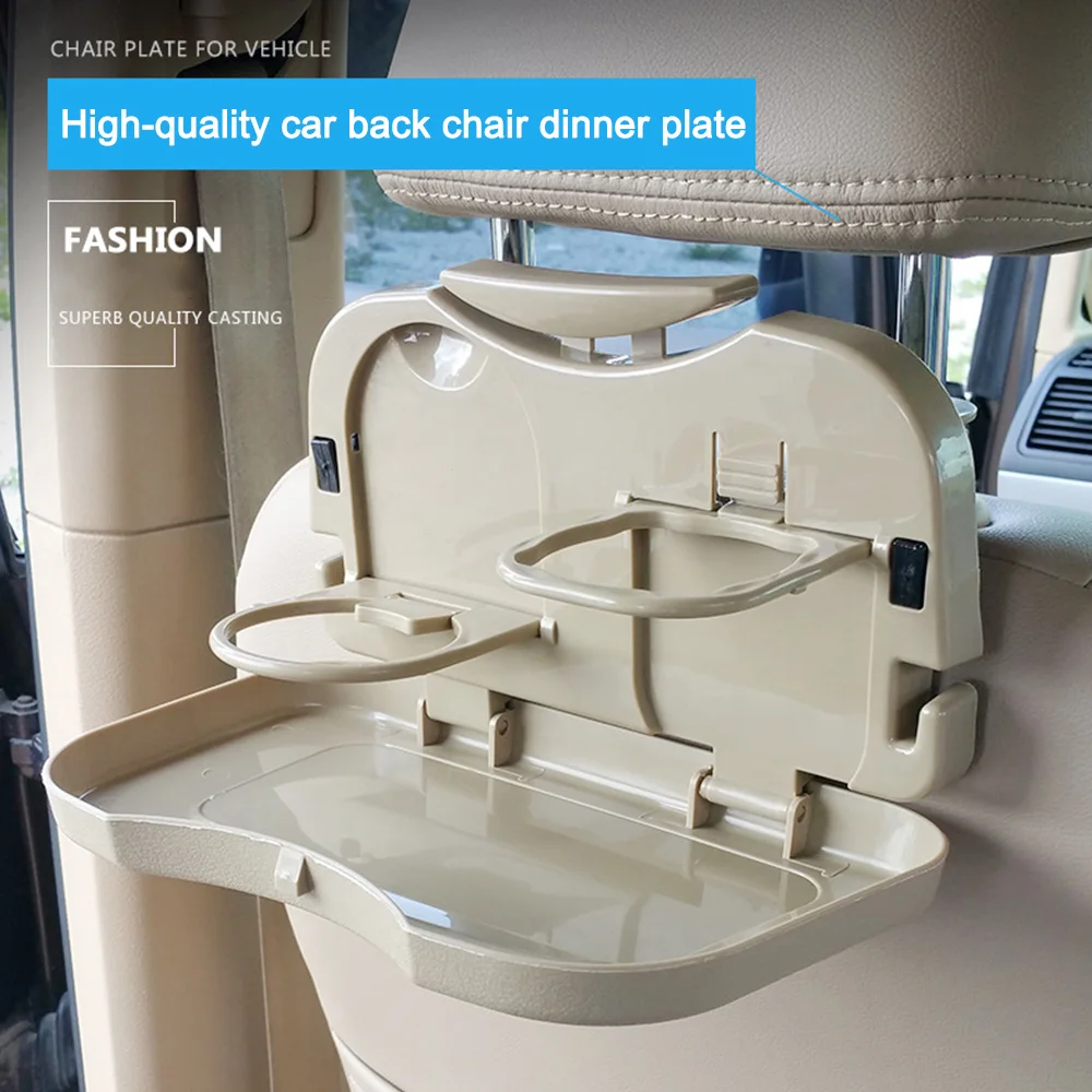

Universal Car Foldable Table Drink Food Dining Tray Cup Holder Back Seat Table Beverage Holder Stand Desk Interior Styling