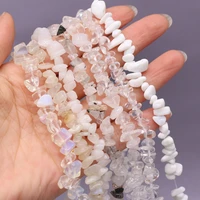 irregular freeform gravel beaded natural yellow agate opal stone white jade for jewelry making diy necklace bracelet 5 8mm
