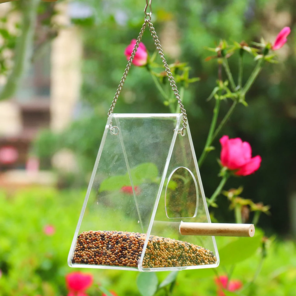

Window Bird Feeder Bird House Acrylic Hanging Suction Cups Bird Feeder