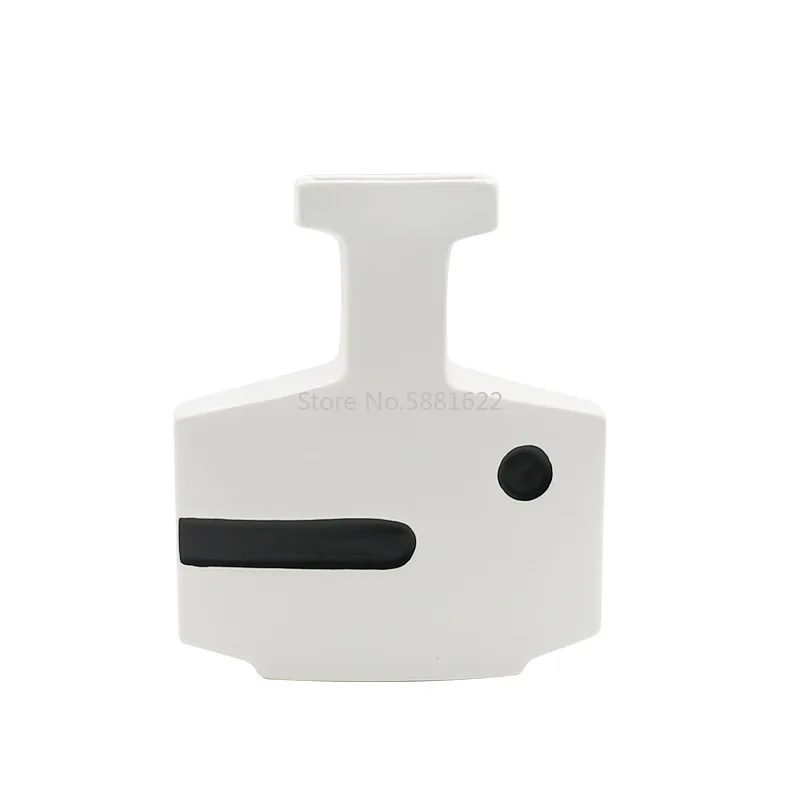 

Modern Minimalist Desktop Pot-shaped Creative Ceramic Vase Flower Soft Decoration Designer Decoration Ornaments