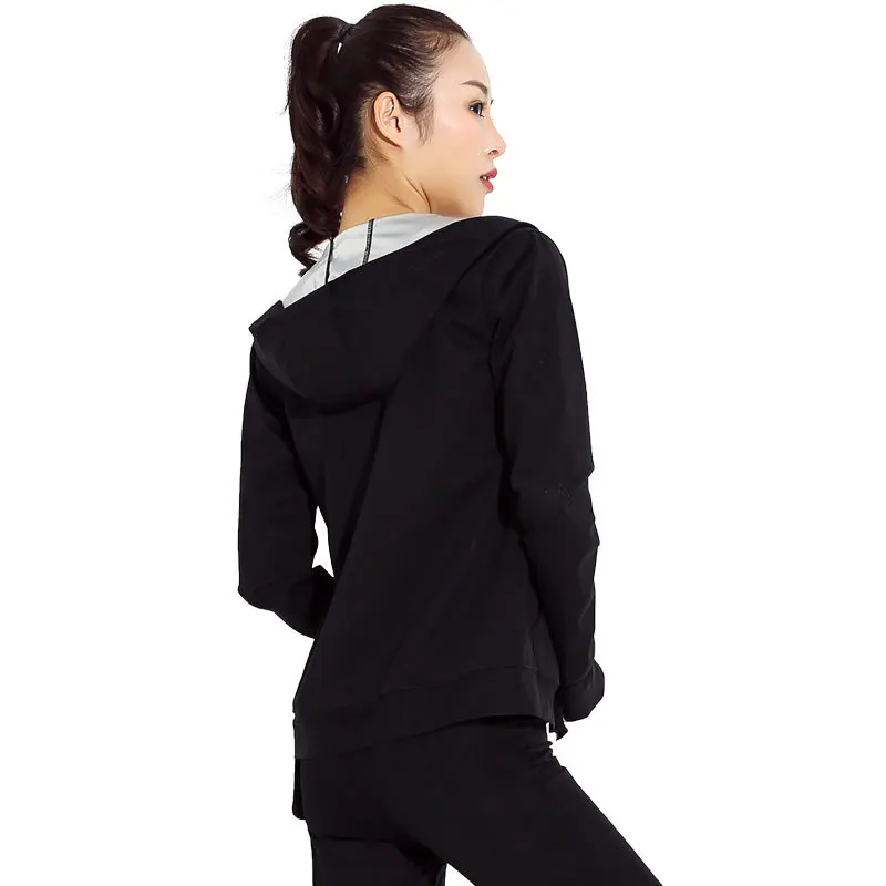 Женское спортивное пальто с капюшоном для бега фитнеса йоги пота куртка верхняя