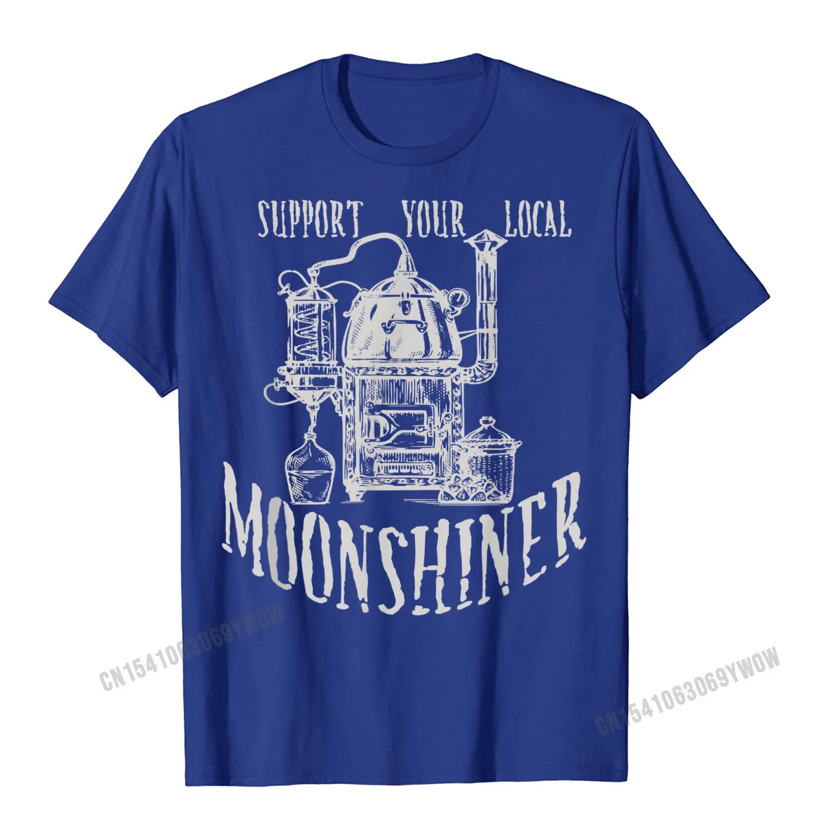 Забавная Мужская хлопковая футболка Support Your Local Moonshiner Приталенная для мужчин
