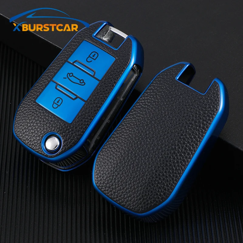 Автомобильный Складной флип-чехол для ключей защитный чехол держатель сумка Citroen