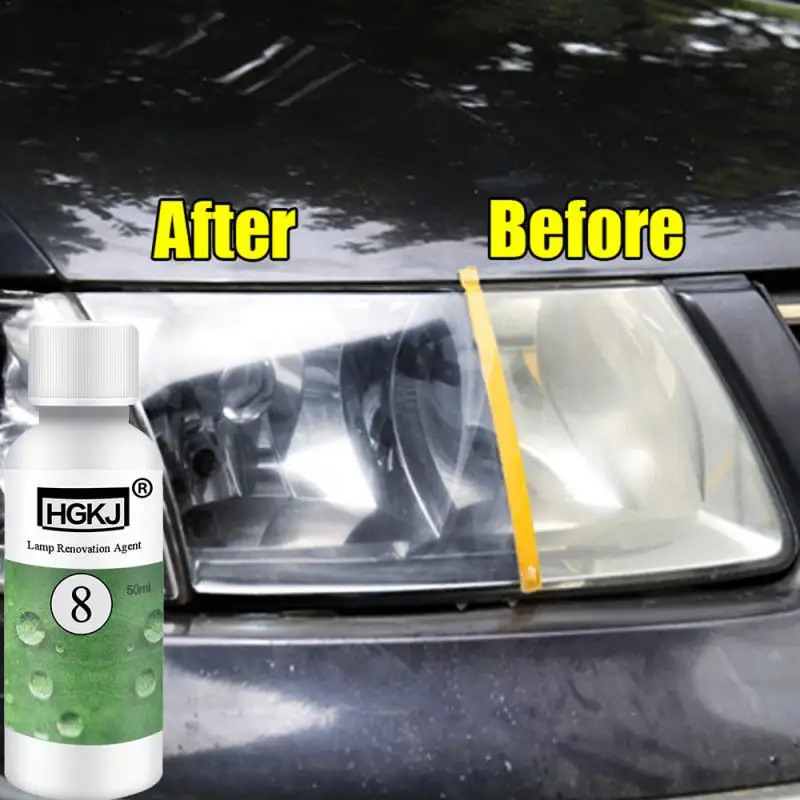 

Headlight Restorer HGKJ 8 Car Lights Polishing Kit Chemical Repair Renovation Auto Detailing Liquid Polymer Protect Coating 2022