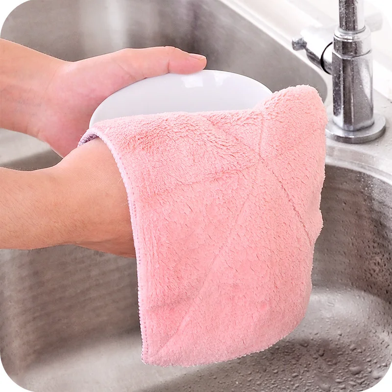 Thickened Wipe Tablecloth Absorbent Lint-free Rag Floor Furniture Kitchen Cleaning Cloth Double-sided Non-stick Oil Dish | Дом и сад