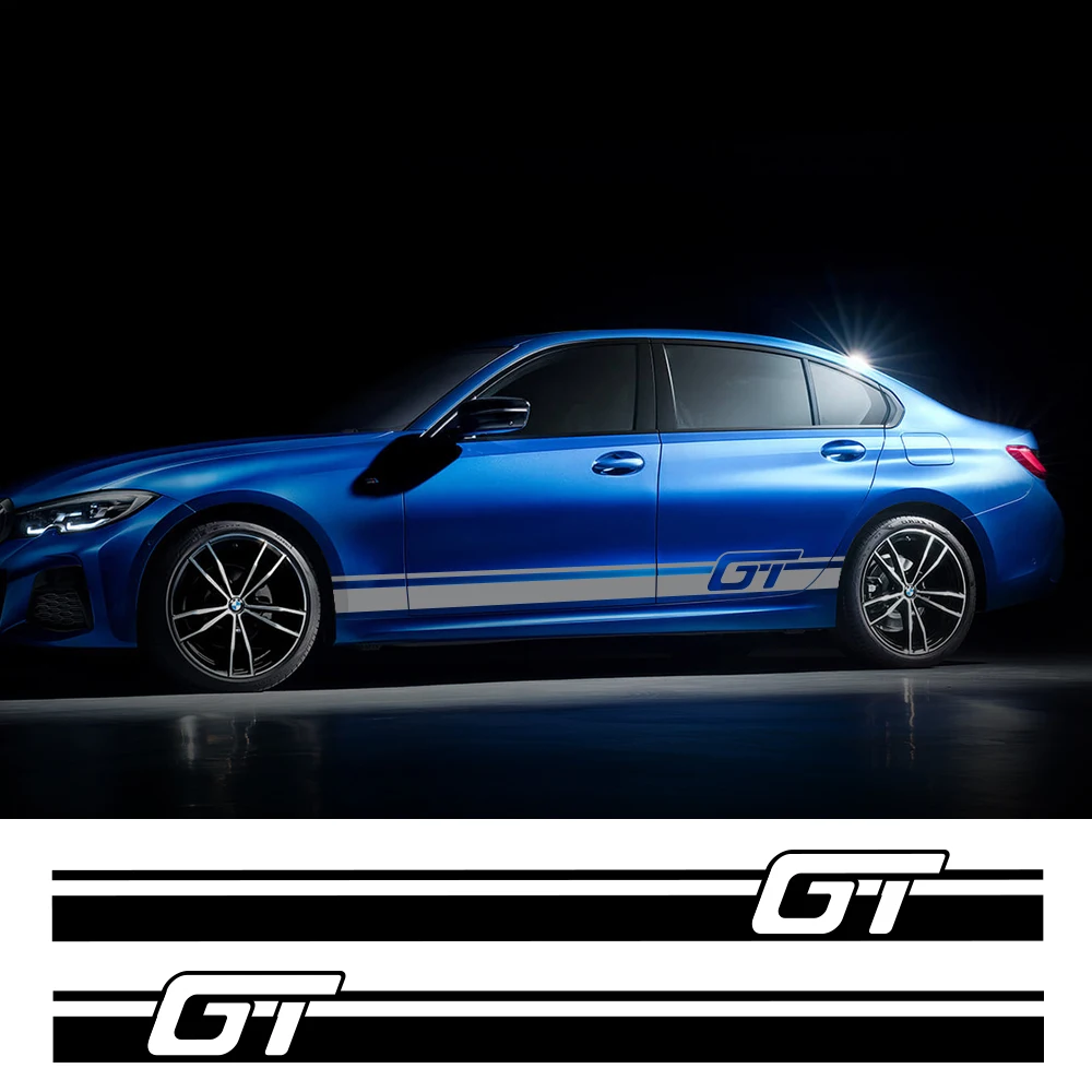 

Боковая наклейка GT на гоночный автомобиль для Audi, BMW, Ford, Volkswagen, Toyota, Renault, Peugeot, виниловая пленка, наклейка, аксессуары для тюнинга автомобиля, 2...