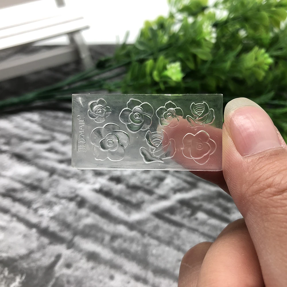 6 шт. 3D акриловая Форма для дизайна ногтей силиконовая форма украшения модные