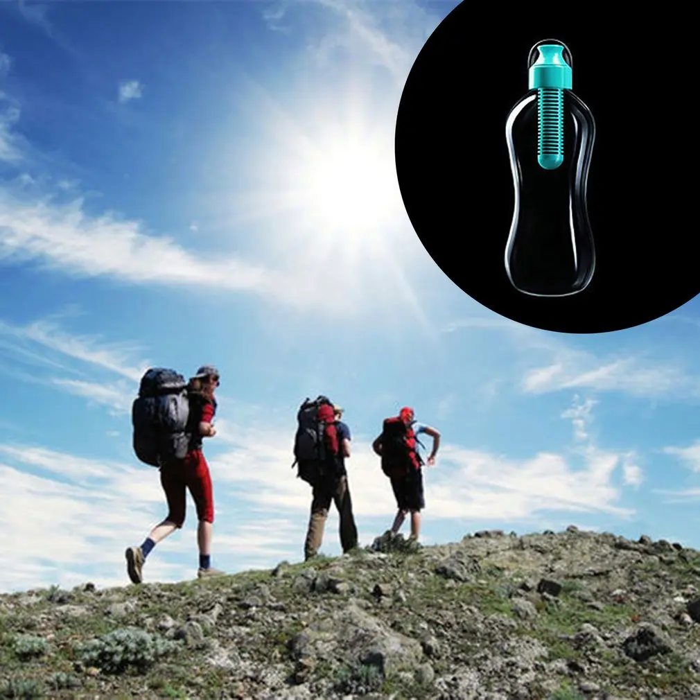 

Portable Water Hydration Filter Bottle Outdoor Sport Filter Drinking No Buckle