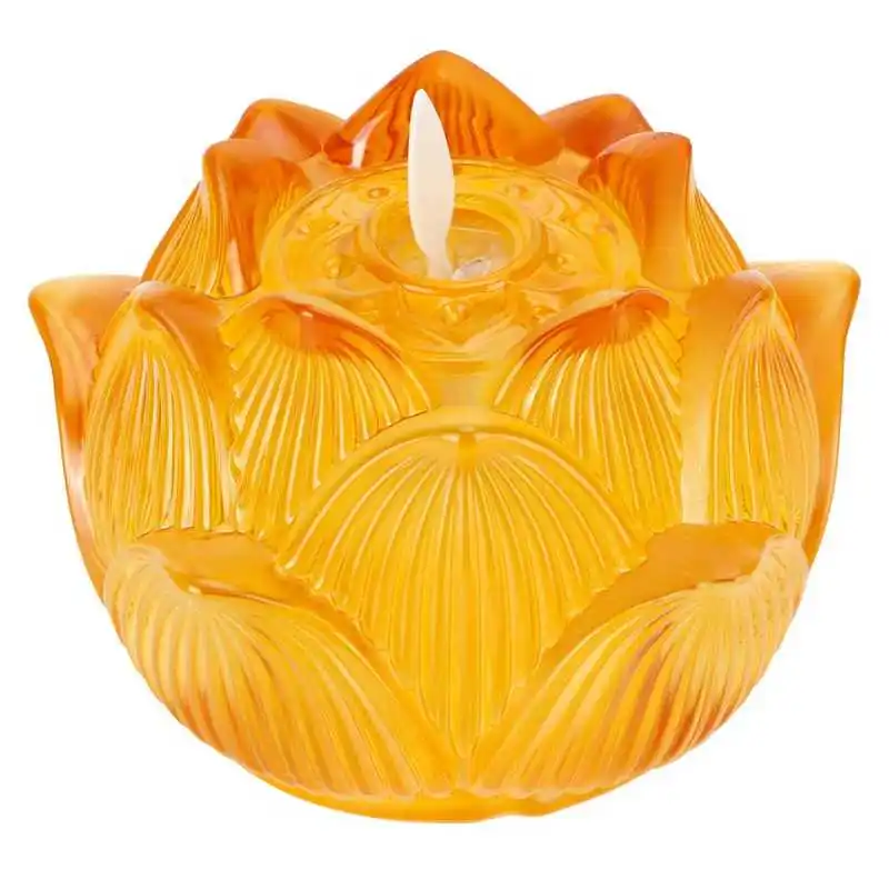 Моделирование Цветная глазурь Электронная Свеча светильник лампа Будды Семья