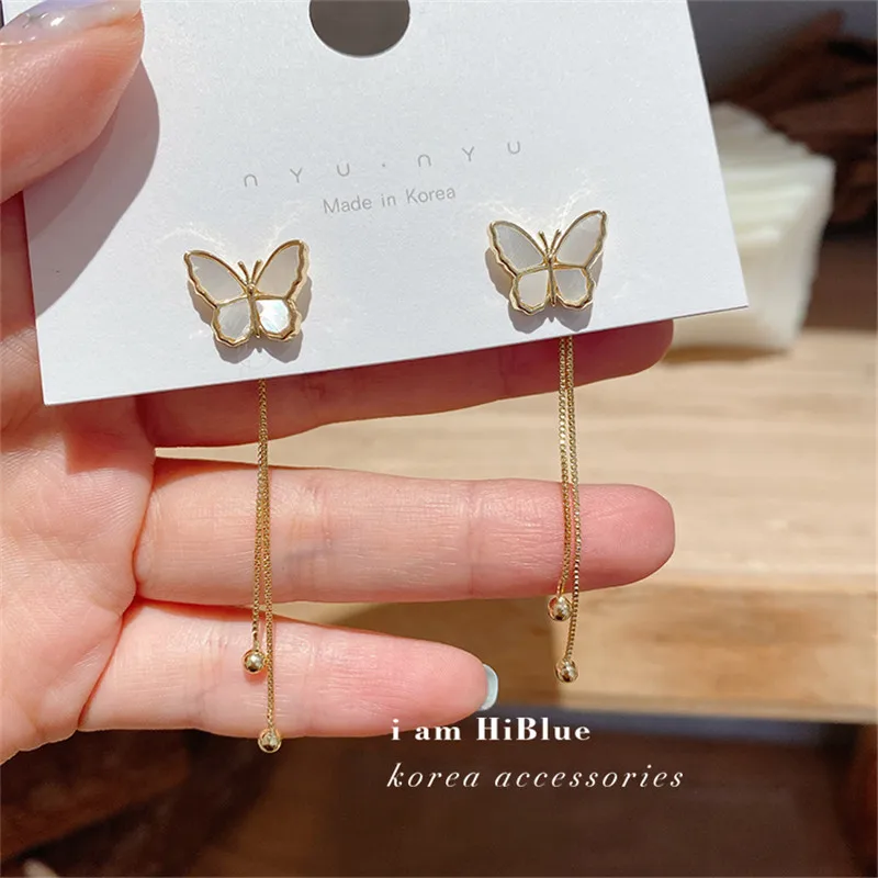 

New Butterfly Tassel Drop Earrings For Women Vintage Jewelry Modern Party Wedding Bridal Accessories Trendy Dangle Earrings