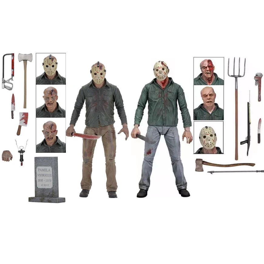 Фигурка героя фильма Джейсон вурхисс 7 типов оригинальная NECA Пятница 13 я часть 3D