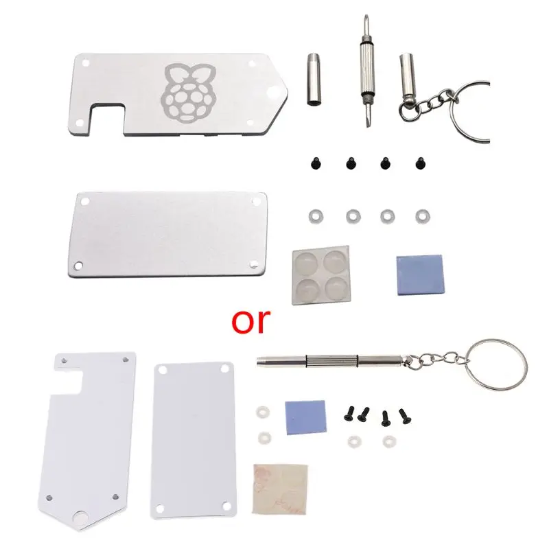 

1Set Ultra-thin ZV2 CNC Aluminum Alloy Protective Case Silver/Black Metal Enclosure Shell for Raspberry Pi Zero W Accessori X6HA