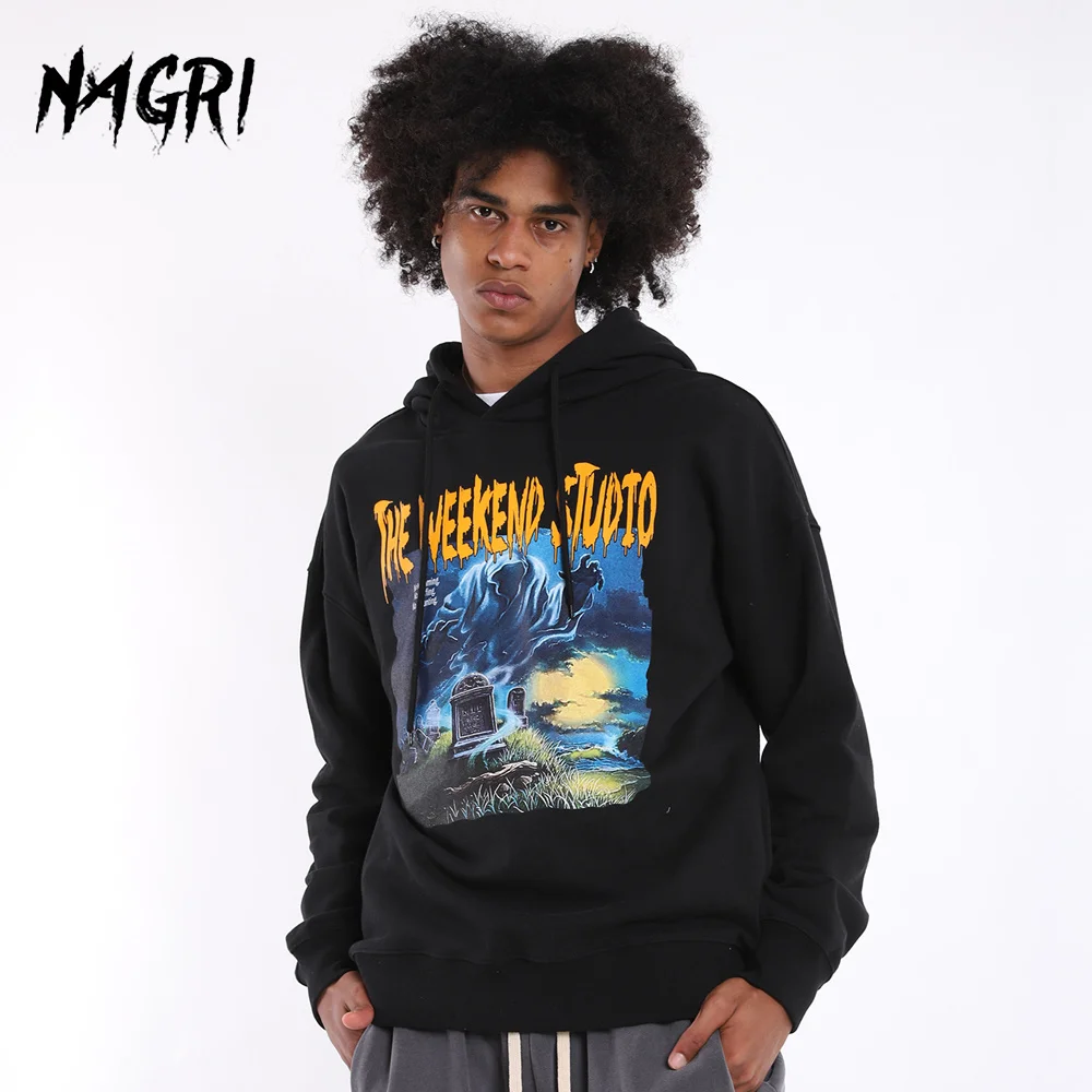 

Hoodies Winter Men Graphic Cotton Hooded Hip Hop Loose Jumper Long Sleeve Casual Pullover Sweatshirts