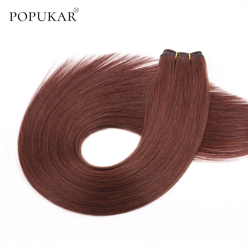 Популярные винно-красные качественные натуральные человеческие волосы с