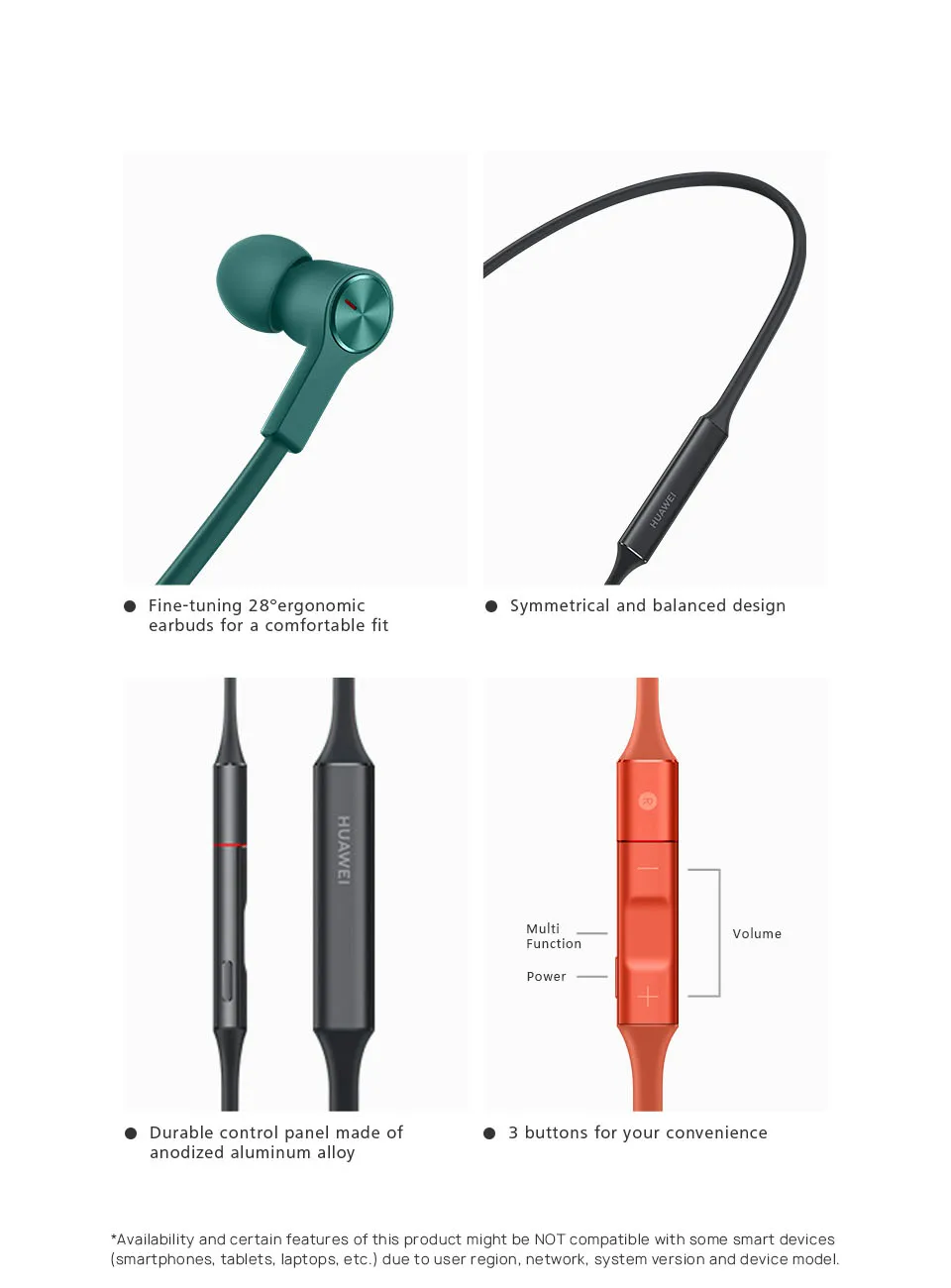 huawei FreeLace спортивные наушники водонепроницаемые наушники-вкладыши Bluetooth беспроводные для наушников, карты памяти кабель металлическая полость жидкости Сили
