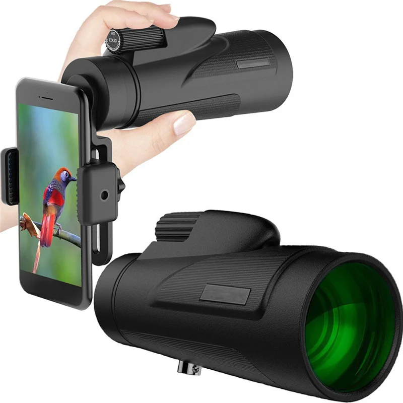 12X50 High-power High-listing Waterproof Zoom Monoculars Suitable for Bird Watching Wild Animal Hunting Camping Hiking | Инструменты
