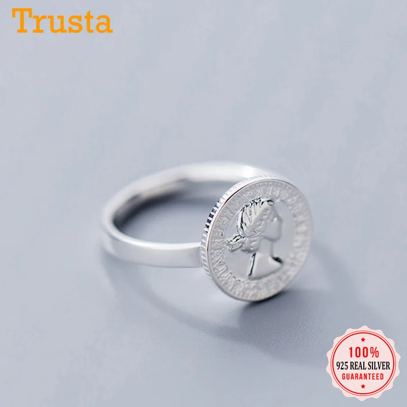 Фото Trustdavis модное Настоящее 100% Стерлинговое Серебро 925 пробы милая монета Открытое