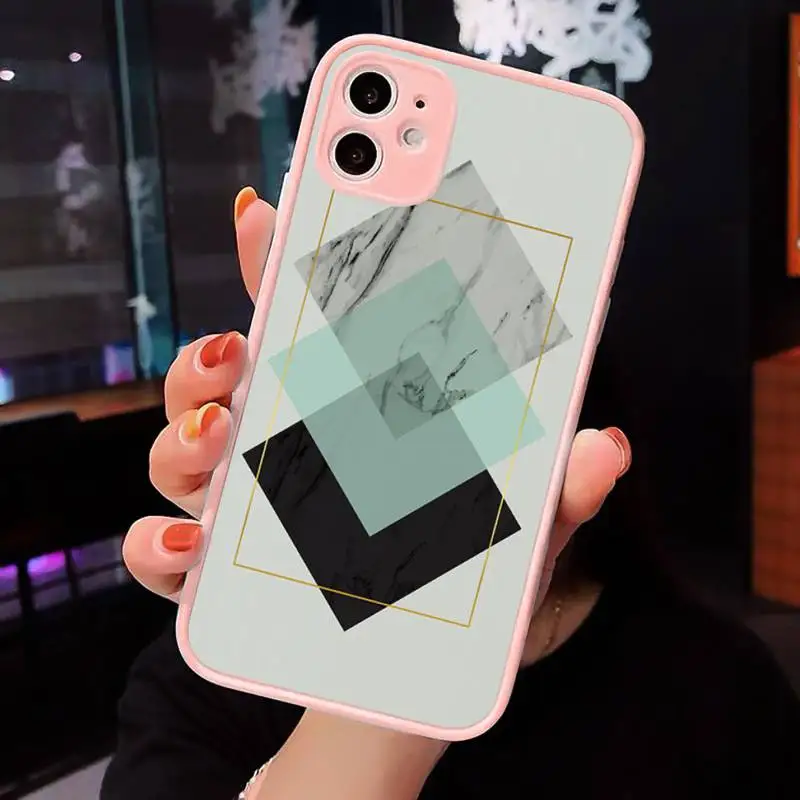

Marble pattern art Aesthetic Abstract Phone Cases Matte Transparent for iPhone 7 8 11 12 s mini pro X XS XR MAX Plus cover funda