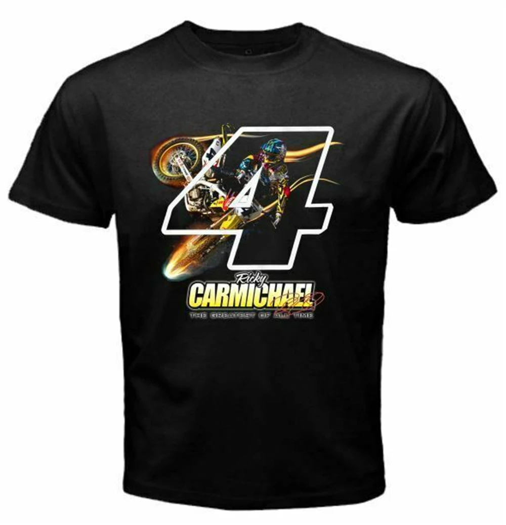 Новинка-Рикки-Кармайкл-козел-мотокросса-Чемпион-виллопото футболка D33 для