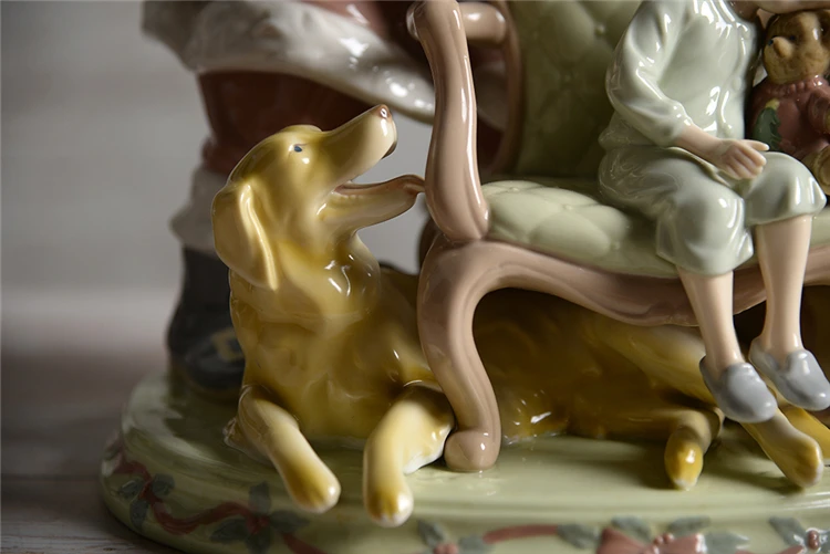 LLADRO оригинальные фарфоровые фигурки, расписанные вручную, Санта Клаус и мальчик, Испания, Элегантные керамические украшения, Рождественский подарок