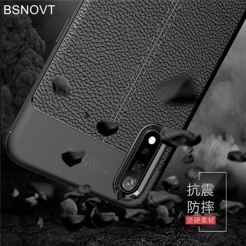 

For Vivo Z5 Case Shockproof Soft TPU Silicone Luxury Leather Anti-knock Bumper Case For Vivo Z5 Cover For Vivo Z5 6.38" BSNOVT