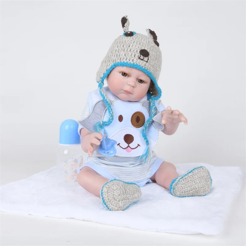 Reborn реалистичный полный корпус 50 см Очаровательная Кукла Reborn Baby, силиконовая кукла для младенцев, ручная работа, куклы для малышей с руками, рождественские подарки для детей