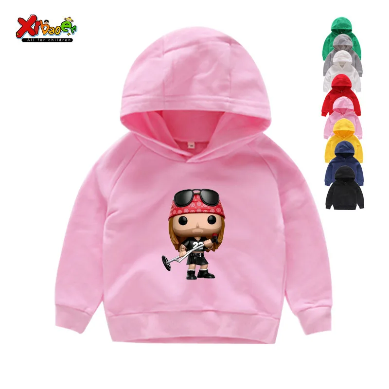 

Детские толстовки с принтом косая скала детские толстовки с длинным рукавом с надписью Gun N Roses зимние толстовки 2019 года для мальчиков и девочек крутые повседневные красные толстовки