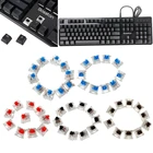 Механический переключатель для клавиатуры Gateron Cherry MX, 10 шт., 3 контакта, синий, красный, коричневый, черный, замена для клавиатуры